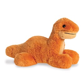 Aurora, 31862, Mini Flopsie Brontosaurus Dinosaur, 8In, Eco-friendly soft toy, Orange