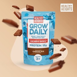 Healthy Height Mezcla de licuado de proteínas para niños. Bebida nutricional de gran sabor que ayuda a los niños a crecer con proteína de 12 g, vitami