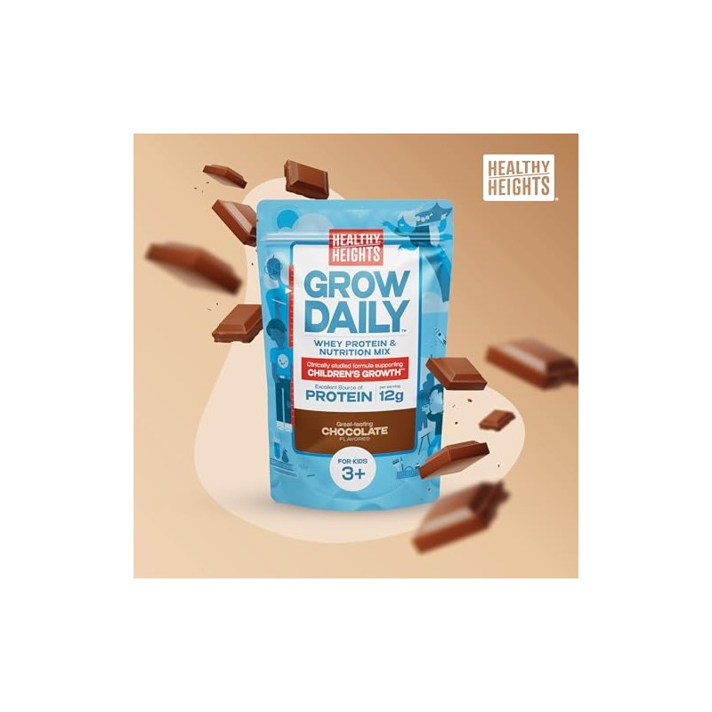 Healthy Height Mezcla de licuado de proteínas para niños. Bebida
