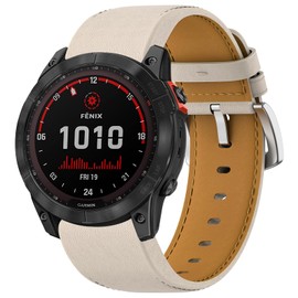 BIRDTOBR Leather Strap for Fenix 7X/ 6X/ 5X, 26mm Quick-Fit Soft Replacement Strap with Stainless Steel Casp for Fenix 6X Pro/Fenix 5X Plus/Fenix 3/ Fenix 3 HR