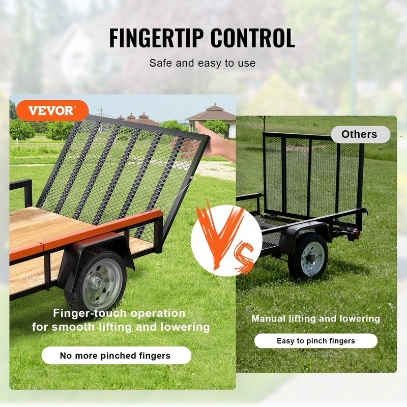 VEVOR Trailer Tailgate Lift Assist, Max 180 lbs Load Capacity,