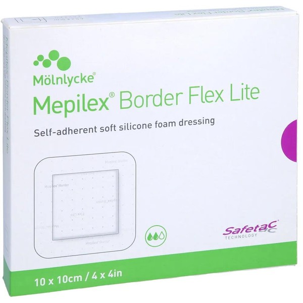 Molnlycke Mepilex Border Flex Lite 10cm x 10cm Dressing 5