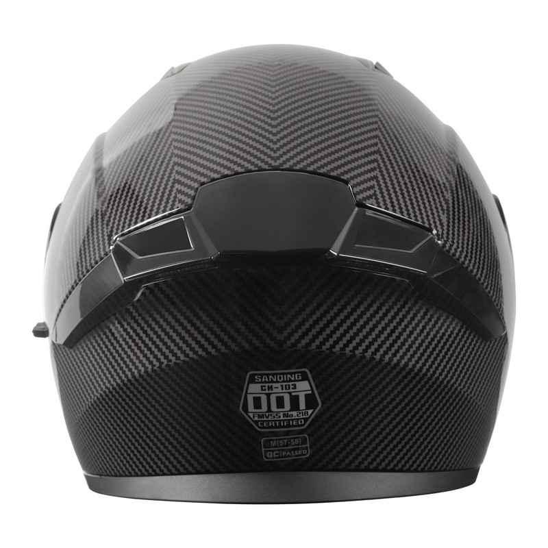 SPARK DOT Approved Modular Flip-Up Dual Visor Motorcycle Full Face