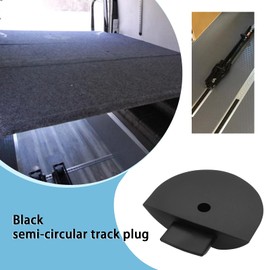 Be In Your Mind 10 x semi-circular lashing rails, insert cap, end cap, insert, plastic end cap, fittings for airline rail, airline rail connection, black