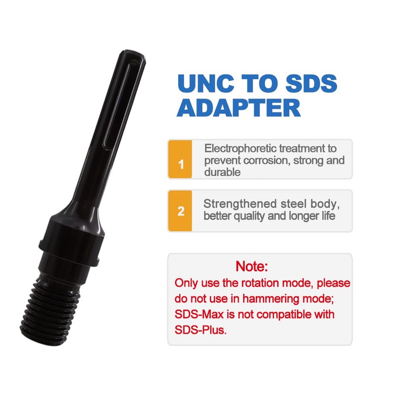 Core Drill Bit Adapter - 1 1/4"-7 UNC Male Thread
