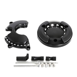 3D Engine Crankcase Cover Guard Compatible with Monkey 125 / SUPER CUB C125 (2018-2021) CNC Machined Aluminum Protector Scratch Resistant (BLACK)