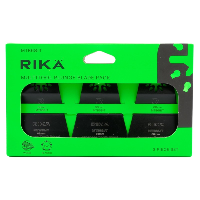 Rikä MTB68JT 68mm Japanese Tooth Multi Tool Saw Blade 3pk