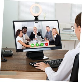 jojofuny Led Light Brightness for Video Conferencing Live Streaming and Makeup Portable Clip Design for Remote Work and Online Communication