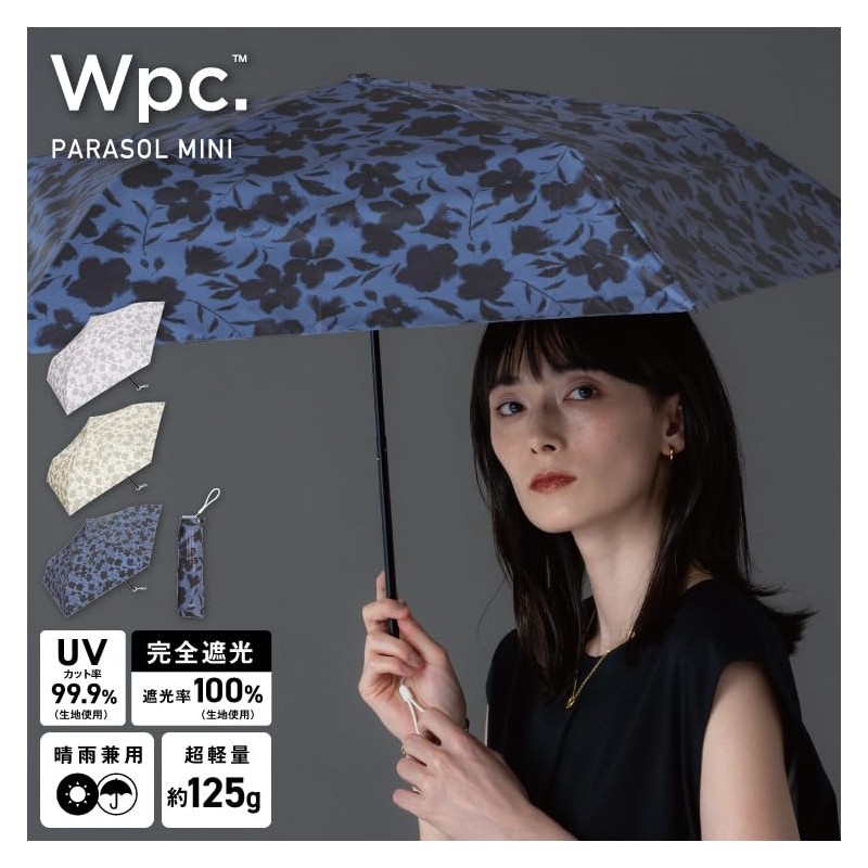[2025] Wpc. 801-16853-102 Parasol Light Filtering Lightweight Flower Silhouette Mini