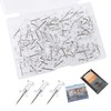 100 PCS Push Pins, Clear Plastic Head & Steel Point