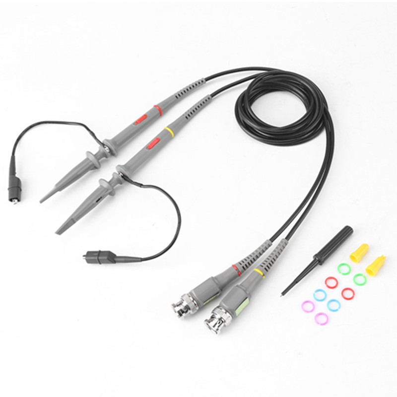 2pcs Precision BNC Oscilloscope Probe Kit 100Mhz Scope Clip 1X
