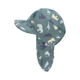 Sterntaler Unisex Children's Peaked Cap Neck Scarf Safari Children's Hat, dark green