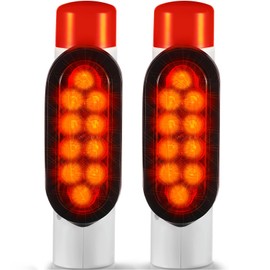 Rossesay 2 Set Boat Trailer Guide on Post Pipe Guide Light Set Waterproof Submersible Boat Trailer Guide Pole Lights PVC LED Boat Trailer Lights for Turn Signal Brake Marker Reverse