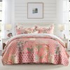NEWLAKE Cotton Patchwork Bedspread, 3-Piece Bedding Quilt Set with Real