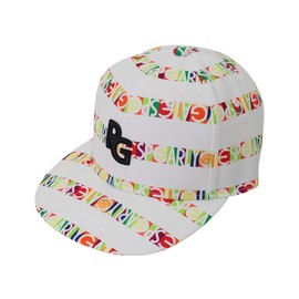 Parly Gates 053-5287605 Unisex Flat Brim Cap (Bionico Seal Border Pattern) / Golf Hat, 031_white, Free size