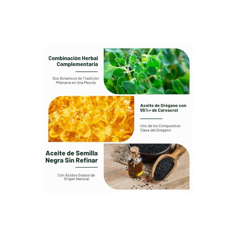 Micro Ingredients Aceite de orégano con aceite de semilla negra,