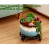 3 Packs Large Metal Plant Caddy with Wheels 13” Heavy-duty
