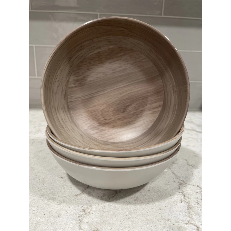 Tommy Bahama SET 4 SALAD BOWLS Tommy Bahama Gray Birchwood