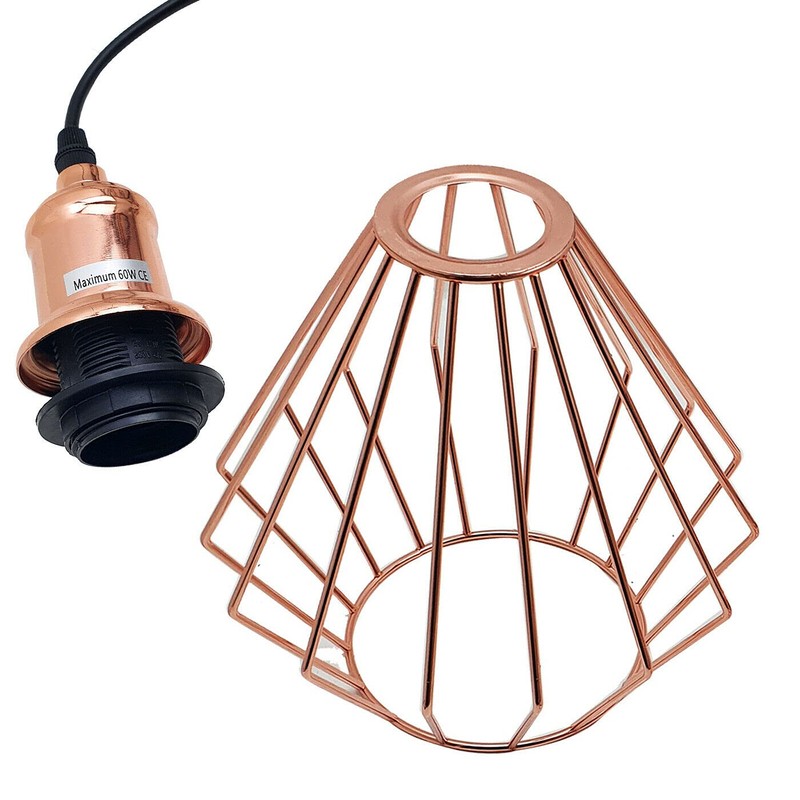 LEDSone Vintage Retro Rose Gold Ceiling Pendant Light Cluster Light