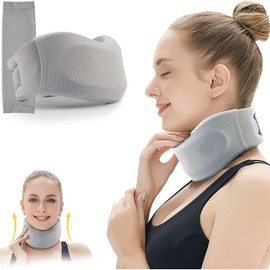 TOCOZOC Collarín Cervícal, Cervicorrect Collarín, Collarín para el Alivio del Dolor de Cuello y Soporte Cervical, El Suave Revestimiento de Espuma Mantiene Estables las Vértebras y Alivia la Presión Sobre la Columna Cervical, Adecuado Tanto para Mujeres 