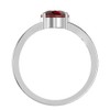 TISHAVI Garnet Ring For Women, Sterling Silver Ring For Women,