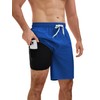 YnimioAOX Men’s Swim Trunks with Compression Liner 9 Inch Bathing
