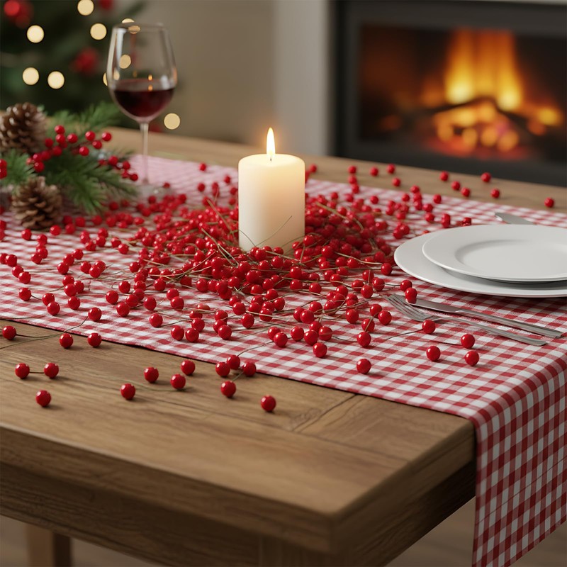 200 Christmas Holly Berries, Festive Wreath Making Supplies, DIY Christmas