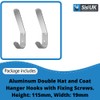 Aluminum Double Hat and Coat Hanger Hooks Coat Dress Robe