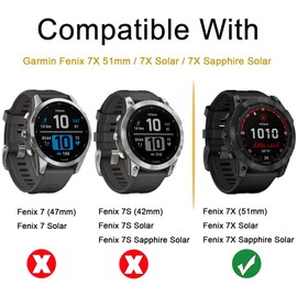 Suoman 4-Pack Screen Protector for Garmin Fenix 8 51mm/ for Garmin Fenix 7X 51mm, [Anti-Scratch] 2.5D 9H Hardness Ultra-Thin Tempered Glass Screen Protective Film
