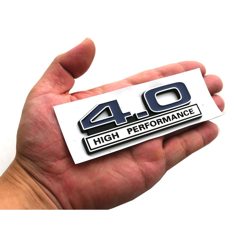 2pcs 4.0 Liter V6 High Performance Engine Emblems Badge 3D
