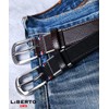 Edwin Men's Belt, Elastic Buckle, Leather, Cowhide Leather, Elastic Belt,