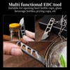 Titanium crowbar, EDC tool crowbar, mini pry bar, EDC bottle