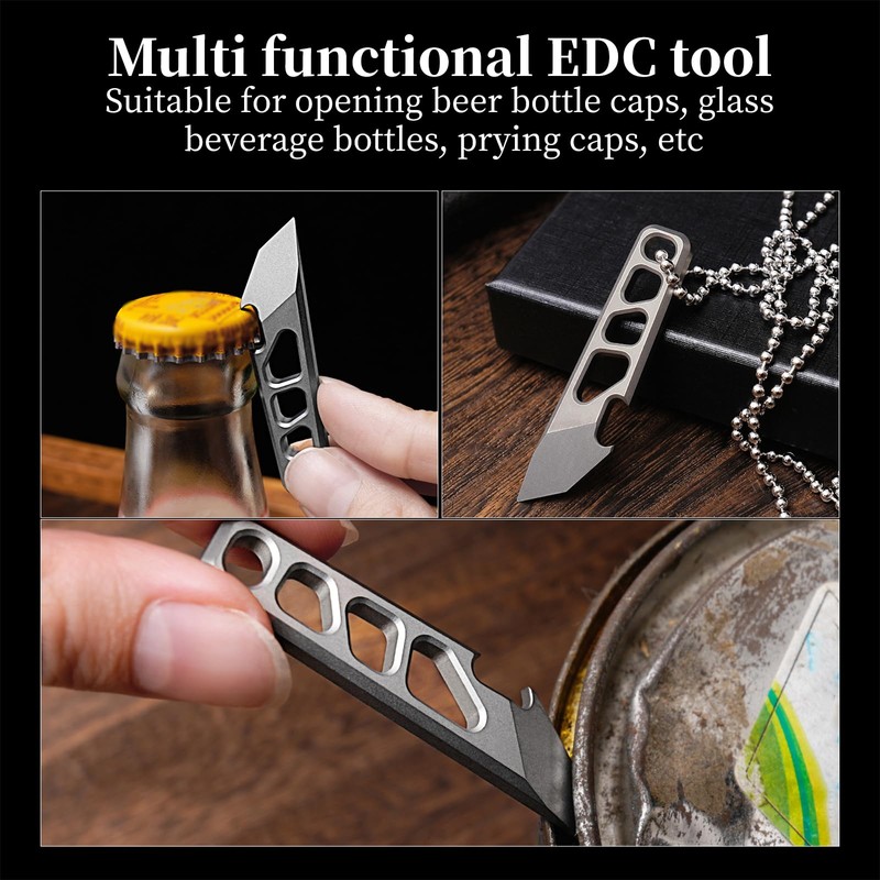 Titanium crowbar, EDC tool crowbar, mini pry bar, EDC bottle
