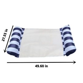 Inflatable Pool Float, Inflatable Water Hammock, Portable Water Hammock with Bottom Mesh for Vacation Fun and Rest