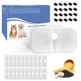 Guxetans 40pcs Replacement Filters Compatible With PETLIBRO Dockstream Cat Water Fountain Filter PLWF005 / PLWF105 / PLWF115 / PLWF305,Filter Replacement with Pre-filter Sponge for Pet libro