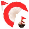 DOPENSPI 200PCS Solid Red Toothpick Flags, Small Mini Plain Blank