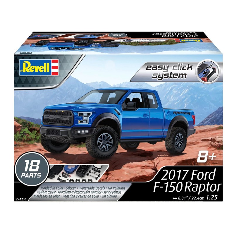 Revell 85-1236 2017 Ford F-150 Raptor 1:25 Scale 18-Piece Skill