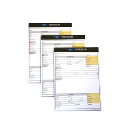 Crystal Pilot VFR-IFR Flugnotizblock für Piloten-Kniebrett, wichtige Luftfahrt-Knieboard-Flugtasche, Zubehör für Ihre Reisetasche, organisierter Pilot-Knieboard-Notizblock, 3 Stück