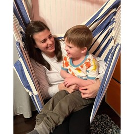 ADVOKAIR Hammock Chair Swing & Cover Set (500 lbs Max) – Hanging Rope Swing for Bedroom, Outdoor, Patio, Porch with Sturdy Steel Bar & Anti-Slip Rings + All-Weather Rain Cover for Storage Protection