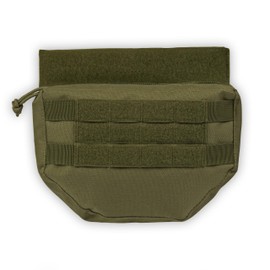 MIL-TEC Drop Down Pouch with MOLLE System for Plate Carrier Vest ID Patch - OD GREEN