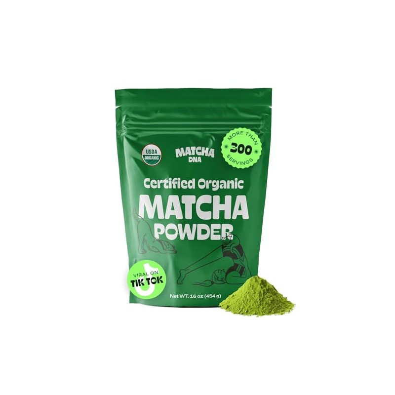 Organic Matcha Powder - Pure Green Tea for Lattes &
