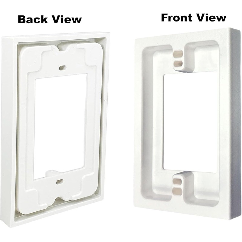 iMBAPrice IMBA-BES1 White 1-Gang Non-Metallic Shallow Surface Box 5/8-Inches Extender,