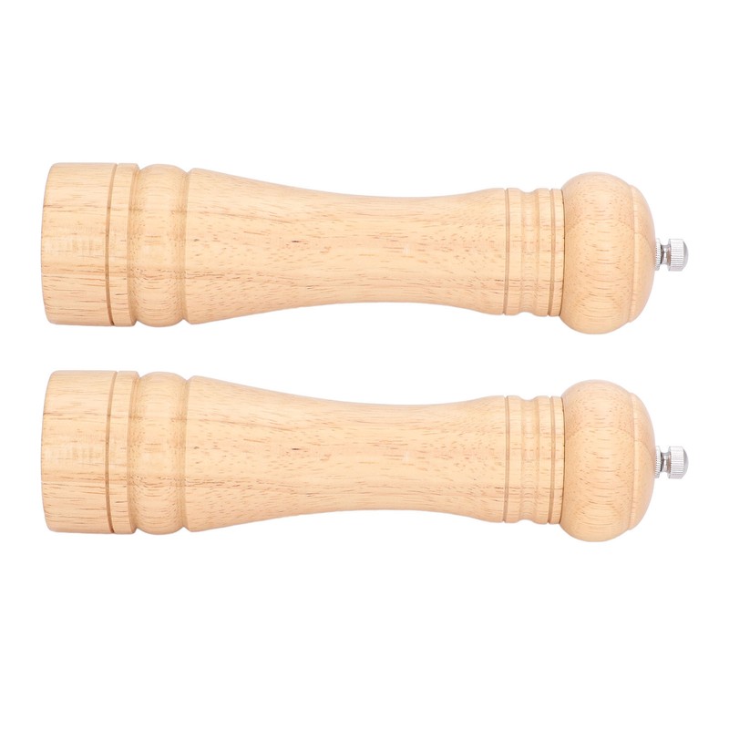 2pcs Wood Salt and Pepper Grinder Adjustable Coarseness Wooden Pepper