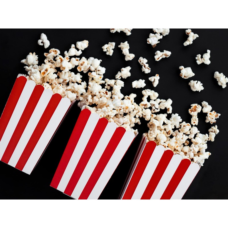 Mellilu Popcorn Bag Pirate Red Stripes 7 x 7 x