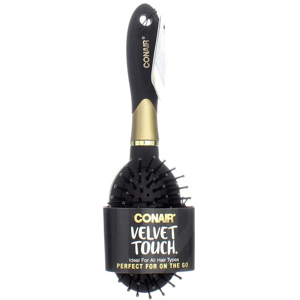 Conair Velvet Touch Mid-Size Cushion Hair Brush 1 ea (Pack of 2)