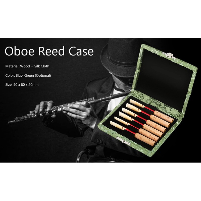Oboe Reed Box,Oboe Reed Case,Protect Against Moisture Wooden + Silk