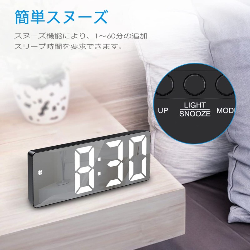 Digital LED Clock, Alarm Clock, Table Clock, Temperature Display, Calendar