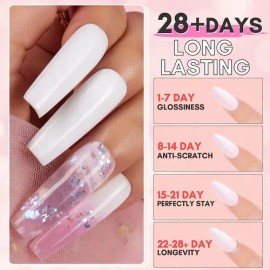 Makartt Poly Nail Gel Kit, Clear Pink Spring Summer Color Na                                                                                          
