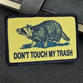 "Don't Touch My Trash" Velcro Patch Mouse Patches Velcro Print Tactical Morale Military Badge Patches for Tactical Clothing Backpack Baseball Cap Uniform
