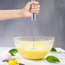 Whisk Hand Mixer Rotating Steel Semi-Automatic 36 cm